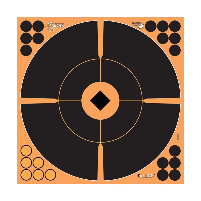 Allen EZ-Aim Adhesive Paper Splash Shooting Targets 12" Square 12-Pack