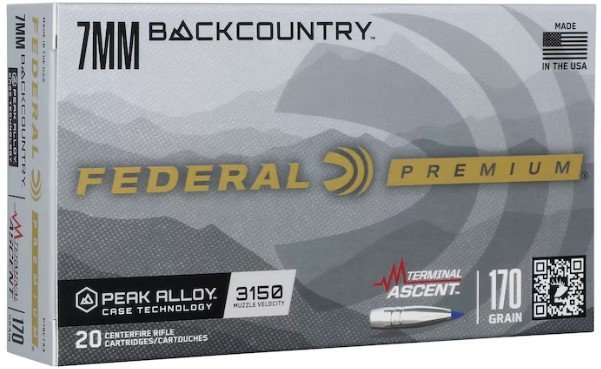 Federal Premium Ammunition Terminal Ascent BackCountry 7mm 170gr 20 Box