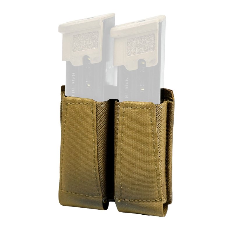 GBRS Group Double Pistol Magazine Pouch Coyote Brown Fits 2 Pistols