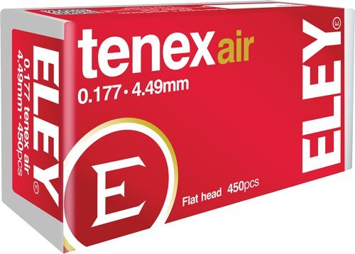 Eley 46110 Tenex Air Pellets .177 4.49mm 8.2 Grains 450-Pack