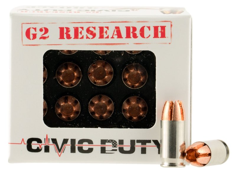 G2 Research G00621 Civic Duty 380ACP 64gr Copper Expansion Projectile 20