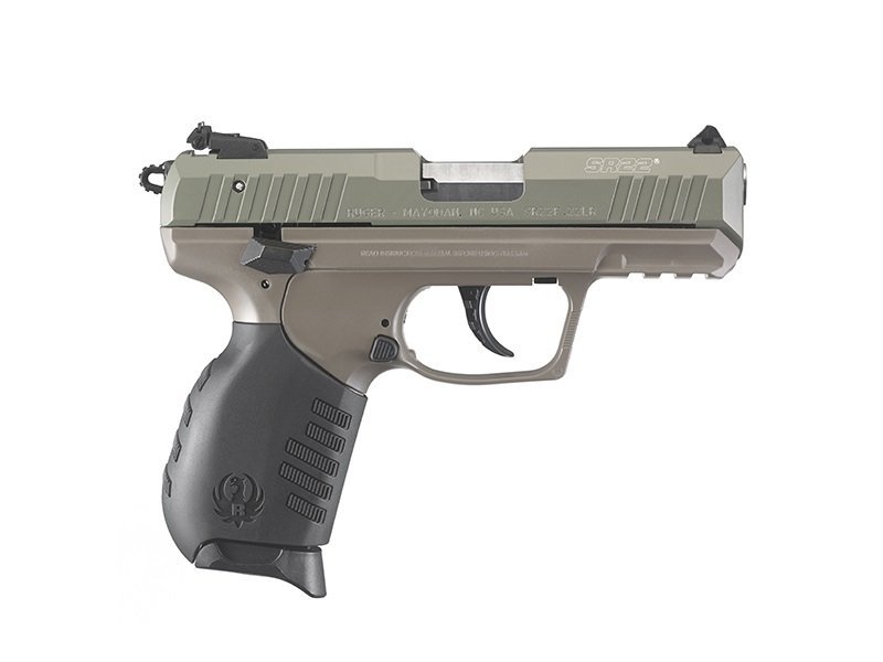 Ruger SR22 22 LR (Jungle Green Cerakoted Slide)