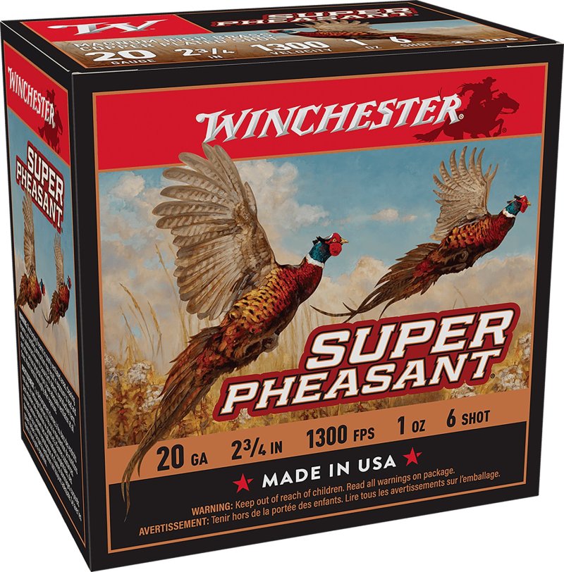Winchester X20PH6 Super Pheasant 20 Gauge 2.75 in 1 oz #6 Shot 25 Rounds