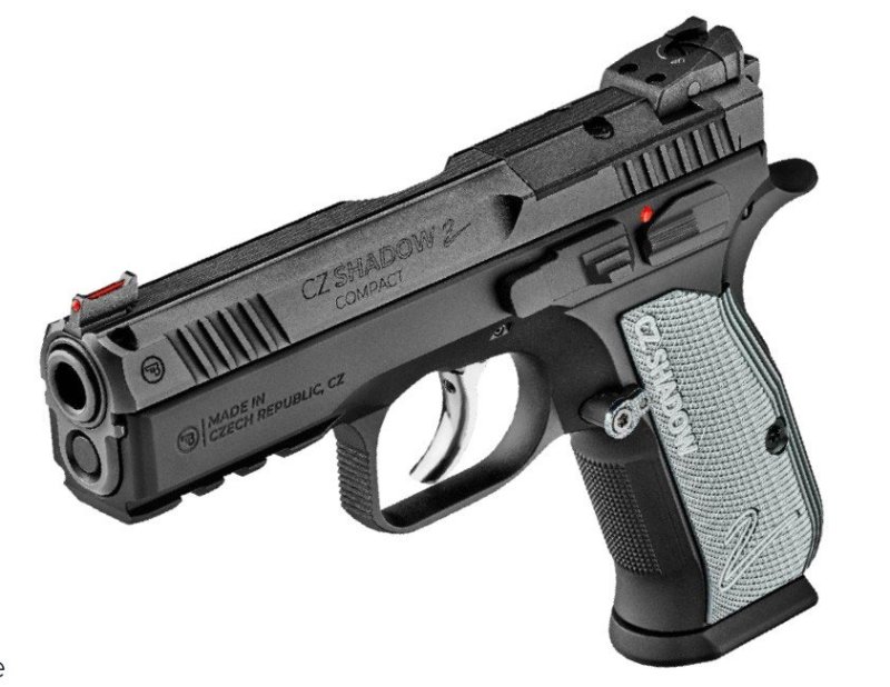 CZ Shadow 2 Compact 9mm 15+1 Black Steel Blue Grips Ambidextrous