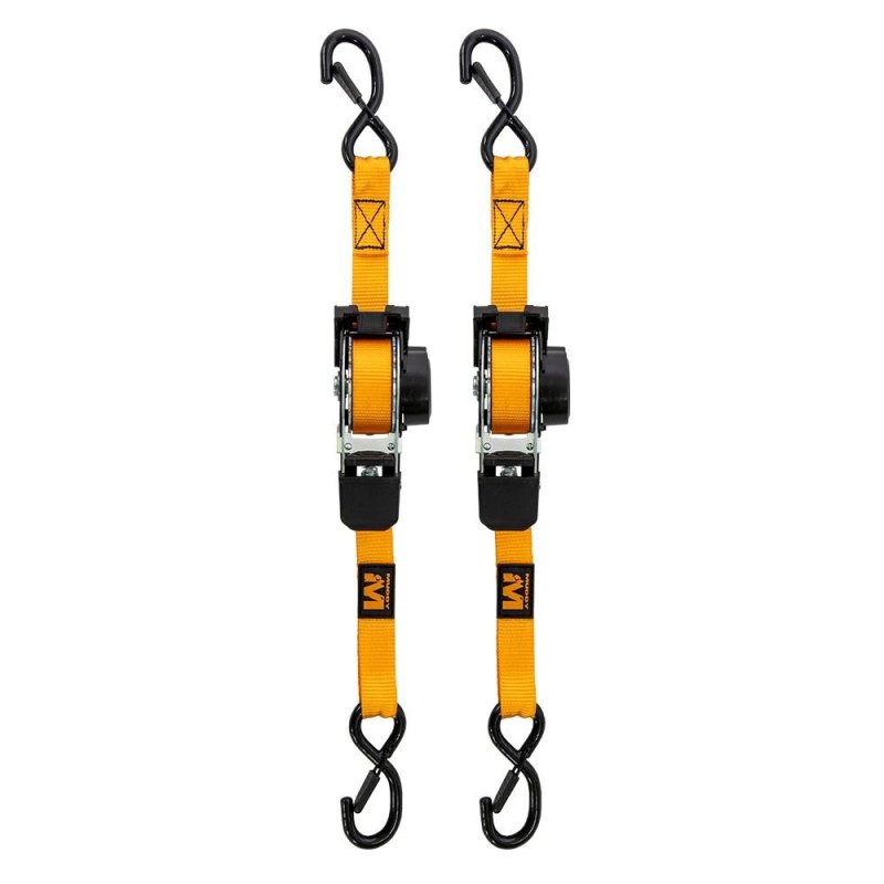 Muddy MUD-RRS10-2PK Retractable Ratchet Straps 1"x10' 2-Pack Orange