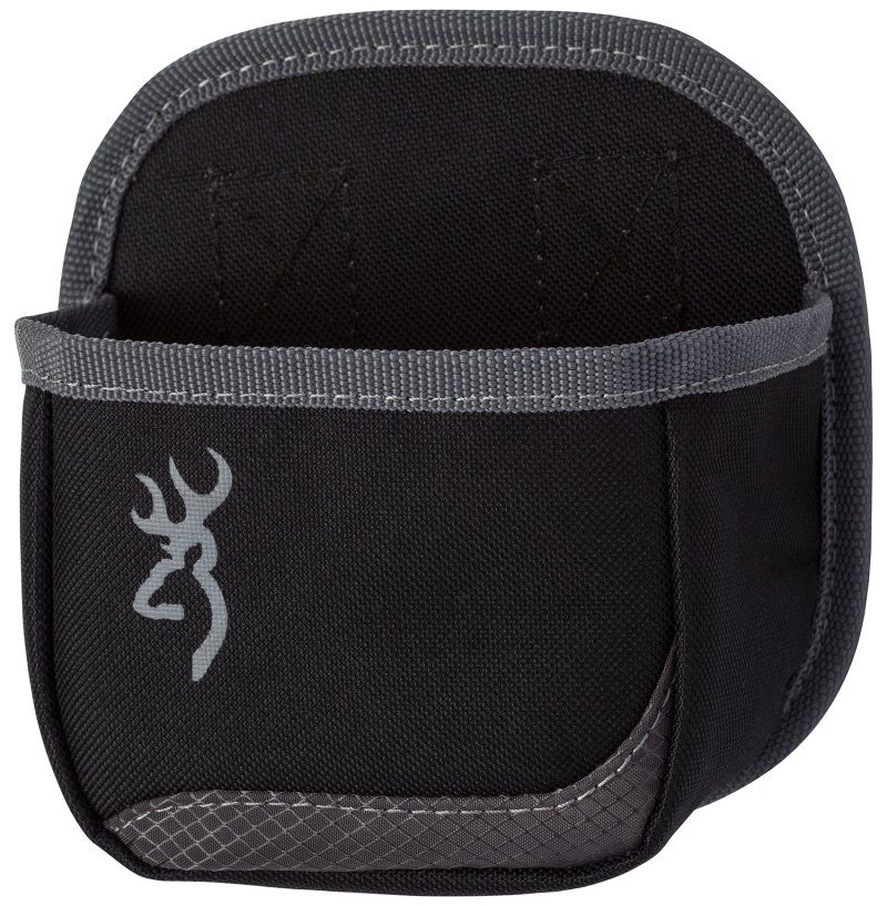 Browning Flash Shell Carrier Black - Water-Resistant Fabric, Metal Belt Clip, 9" W x 5-1/2" H x 3" D