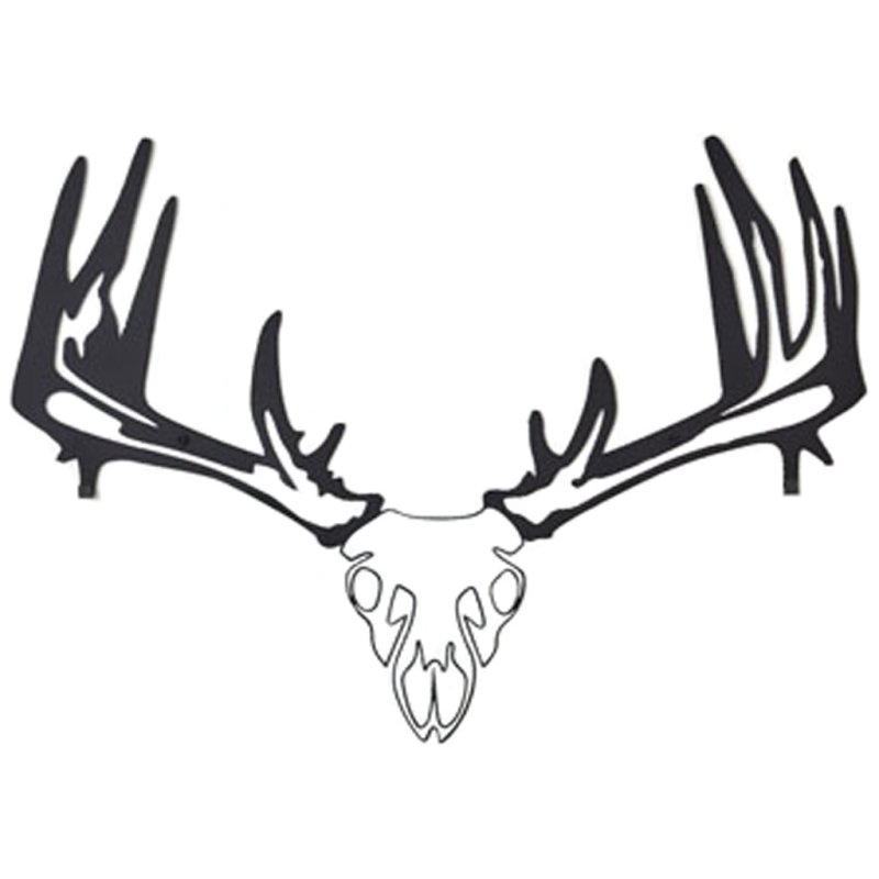 Raxx RBM-00018 Bow Hanger Whitetail Skull Carbon-Steel Dual Hooks