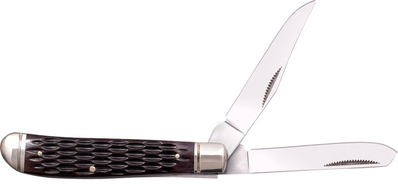 Cold Steel CSFLMTRPRJ Trapper Mini 2.60"/2.70" Folding Knife Brown Bone