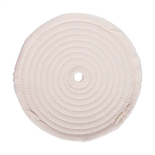 Brownells Muslin Polish Wheel Stitched 8" X 3/8" Thick 5/8" Arbor