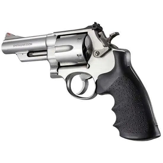 Hogue 29000 Monogrip Black Rubber Grip Finger Grooves S&W N-Frame Sq Butt