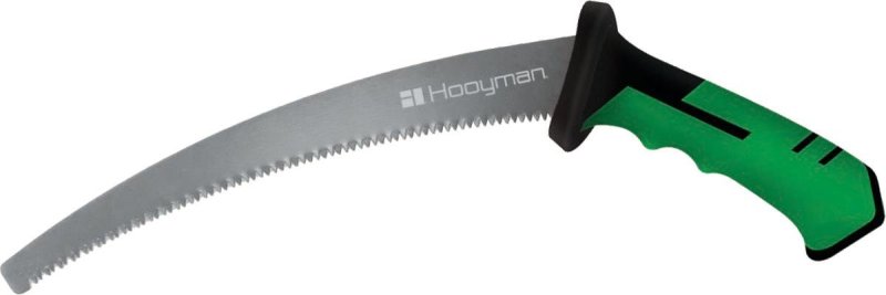 Hooyman 1112250 Curved Blade Hand Saw, 13" MegaBite SK5 Steel, Ergonomic H-GRIP, Black/Green with Custom