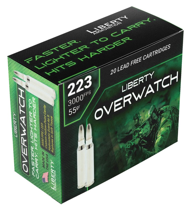 Liberty Ammunition OverWatch 223Rem 55gr 20 Rounds LA-OW223-55-3000