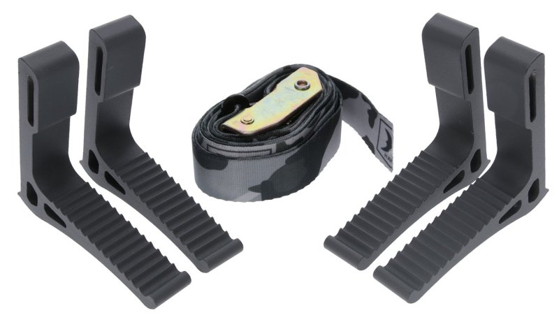 Hawk HWKSTP4PK Monkey Bar Steps Black Aluminum 4-Pack 300lb Capacity