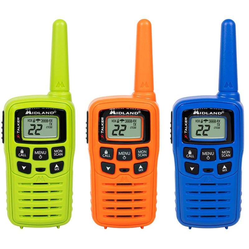 Midland X-Talker T10 Two-Way Radio 22 Channels 20-Mile Range 3-Pack