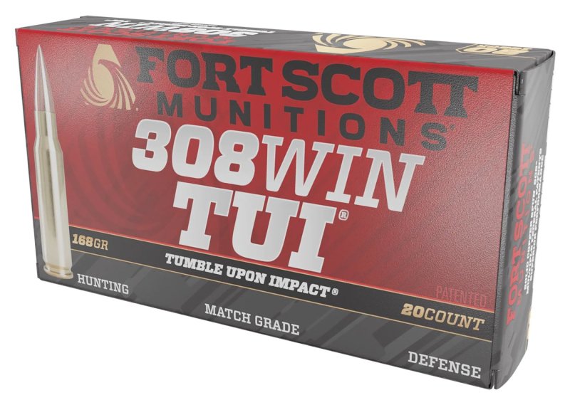 Fort Scott Munitions 308-168-SCV 308 Win 168gr Solid Copper TUI 20 Rounds
