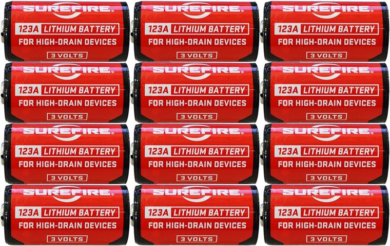 SureFire SF12A-BB CS 123A Lithium Batteries 12-Pack Clamshell