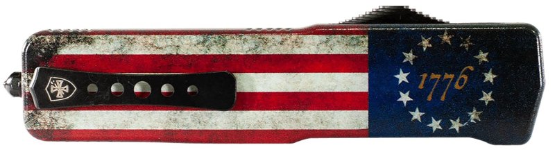 Templar LZBRF321 OTF Knife 3.55 In D2 Blade Betsy Ross Flag Handle