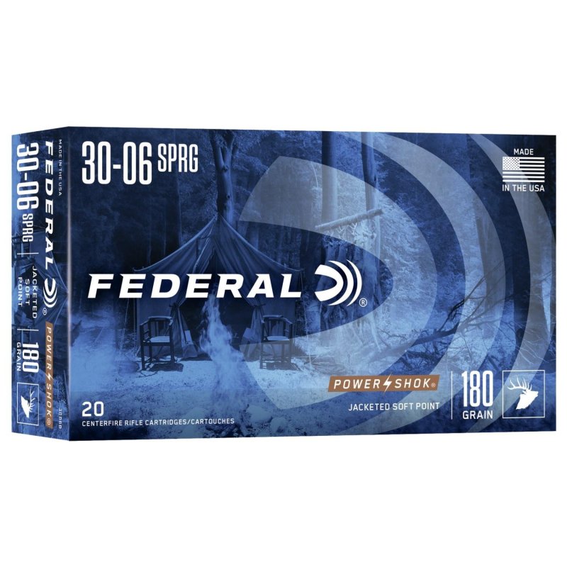 Federal Premium 3006B 30-06 Springfield 180 Grain Soft Point 20 Rounds