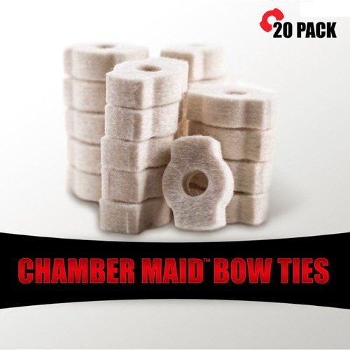 Pro-Shot Chamber Maid Bow Tie Swabs 20-Pack White - KLEEN-BORE BTCMS-20