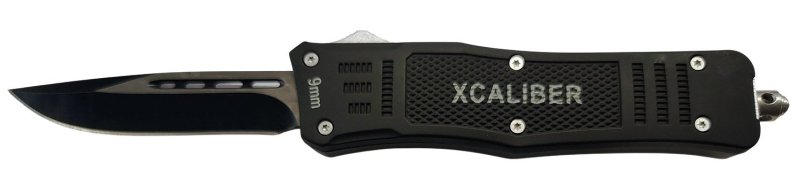 Xcaliber 9mm OTF Drop Point 3.25in 440C Steel Blade Medium Knife
