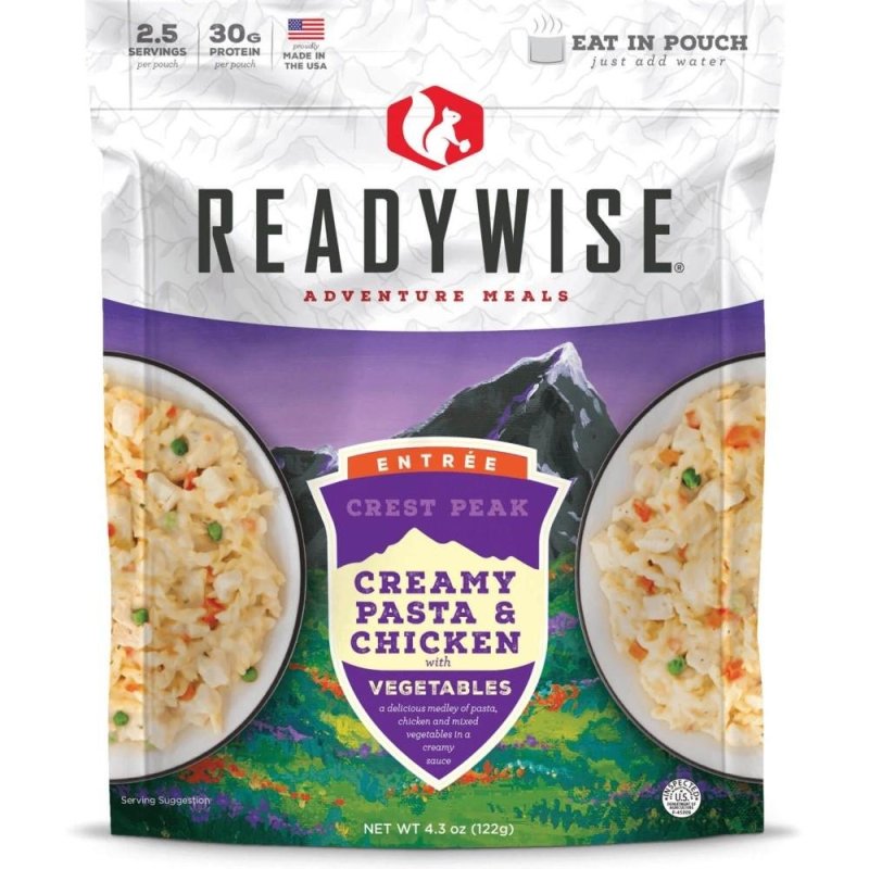 ReadyWise Crest Peak Creamy Pasta & Chicken 4.3 oz Pouch