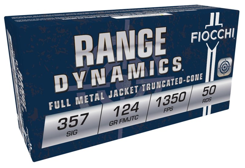 Fiocchi 357SIGAP 357 Sig 124gr Full Metal Jacket 50 Rounds Box