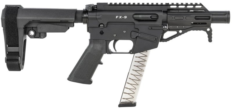 Freedom Ordnance FX9P4S 9mm 31+1 4" Black Nitride Barrel AR Pistol