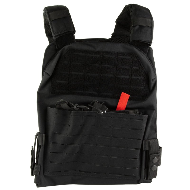 NcSTAR Laser Cut Plate Carrier 2XL Black MOLLE Slots Kangaroo Pouch