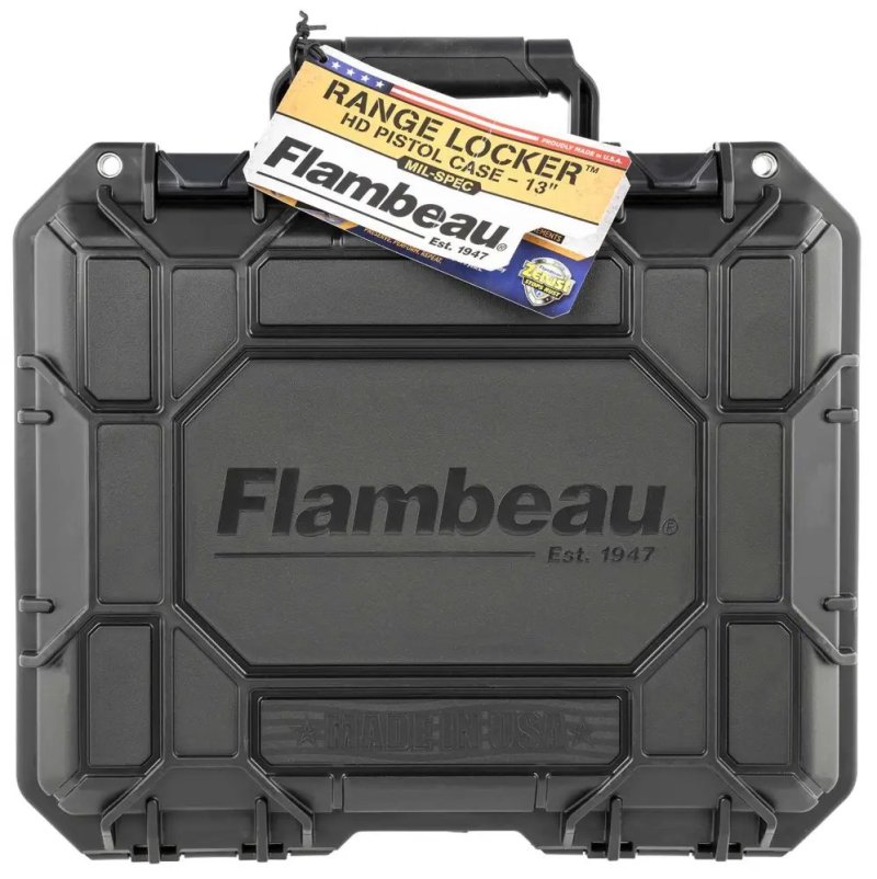 Flambeau 1312SN Range Locker HD Pistol Case Black Polymer Waterproof