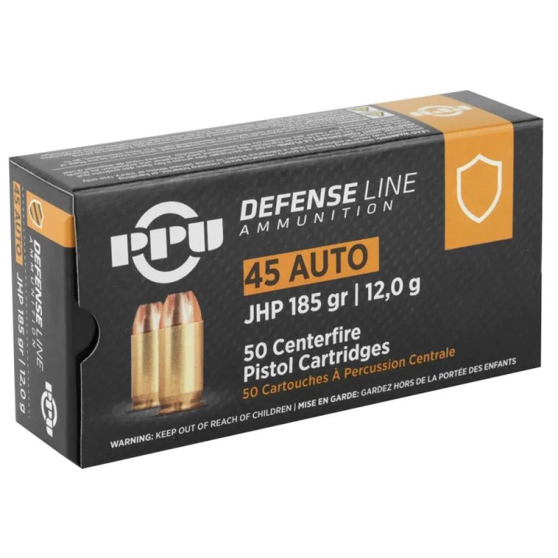 Prvi Partizan PPD45 Defense 45 ACP 185gr Jacketed Hollow Point 50/Box
