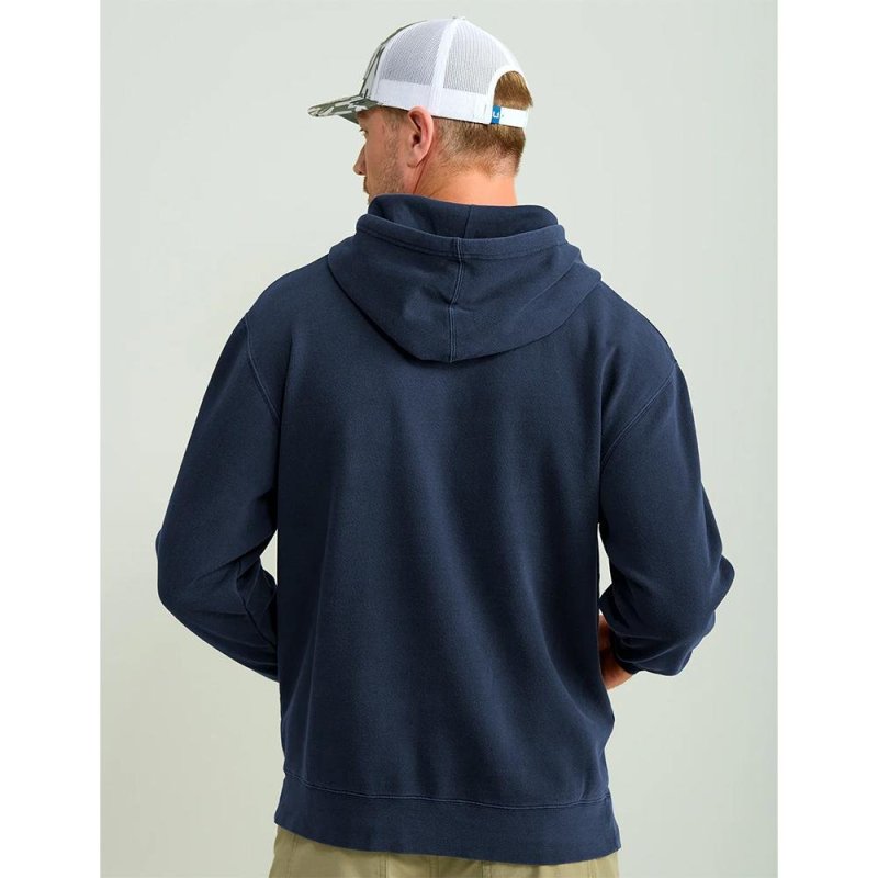 Huk H1300094-413-S Huk'd Up Logo Long Sleeve Hoodie Naval Academy S