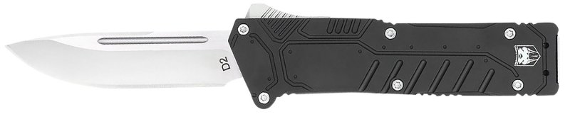 CobraTec BLKSFDNS Special Forces OTF Knife 3.25" D2 Steel Blade Black