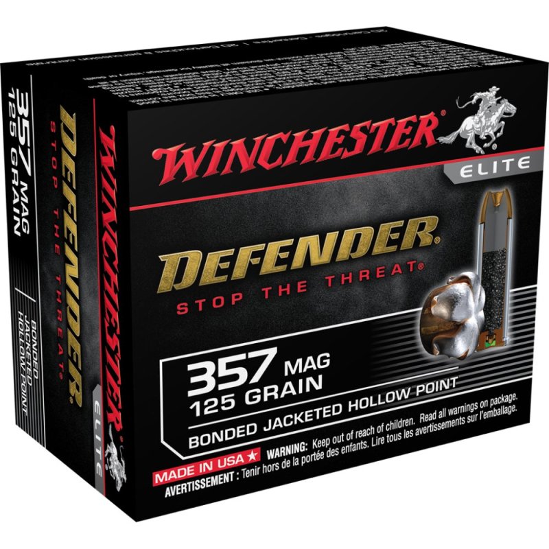 Winchester S357MPDB 357 Magnum 125 gr Bonded Jacket Hollow Point 20 Rounds