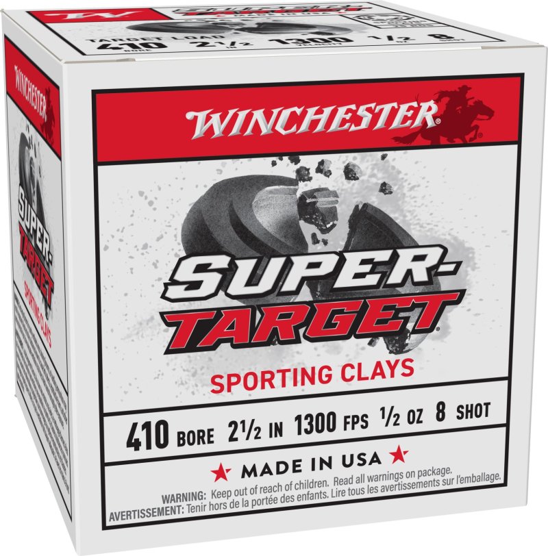 Winchester TRGTS418 .410 Bore 2.5 In 1/2 Oz #8 25 Rounds