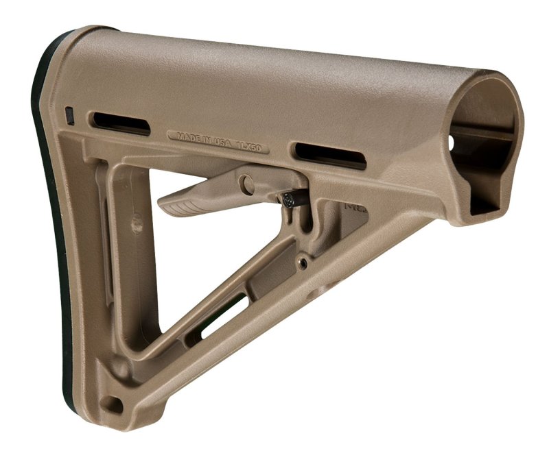 Magpul Industries MOE Rifle Stock MAG400FDE: Adjustable, Ambidextrous, AR-15/M-16 Mil-Spec, Flat Dark Earth