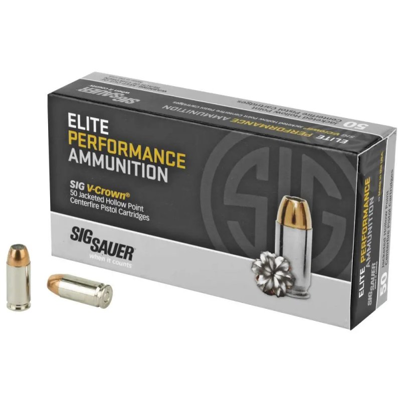 Sig Sauer E40SW1-50 Elite V-Crown .40 S&W 165gr JHP Ammo 50 Rounds