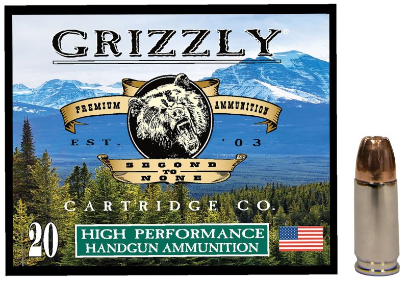 Grizzly GC9MM1 9mm 115gr JHP Ammo, 1250 fps, 20/Box