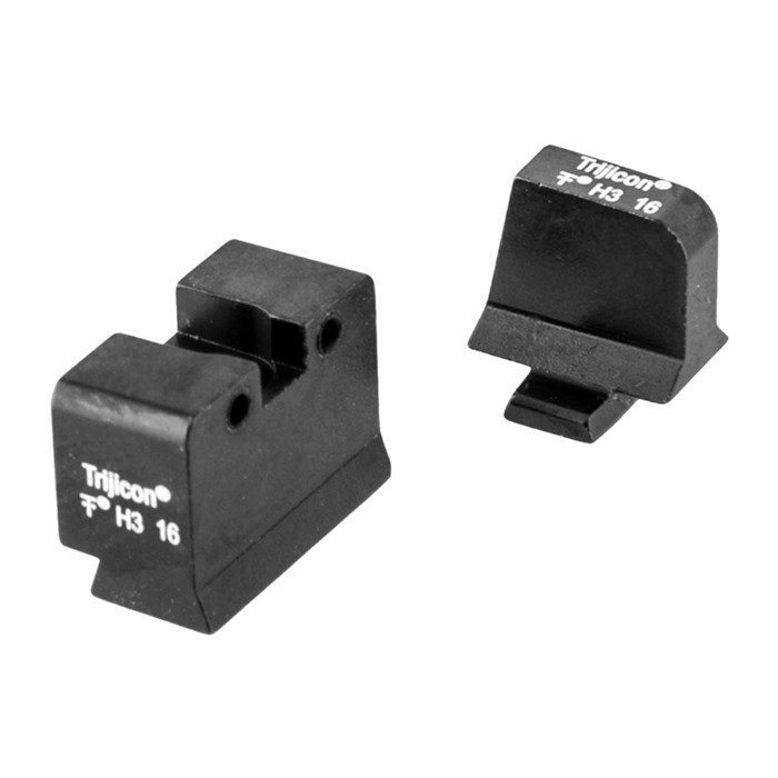 Trijicon Bright & Tough Night Sight Suppressor Set, SG203C600914, Tritium Iron Sights, White Front/Rear, Green Lamps, Sig Sauer .40S&W/.45ACP Models