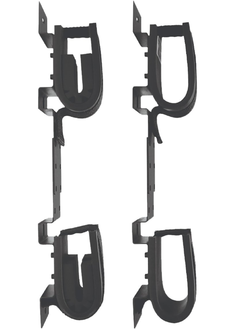 Rugged Suppressors Double Gun Rack Screw-Attach Hardware Black