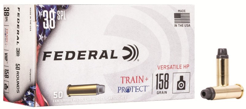 Federal TP38VHP1 38 Special 158 Grain VHP 50 Rounds Brass Case