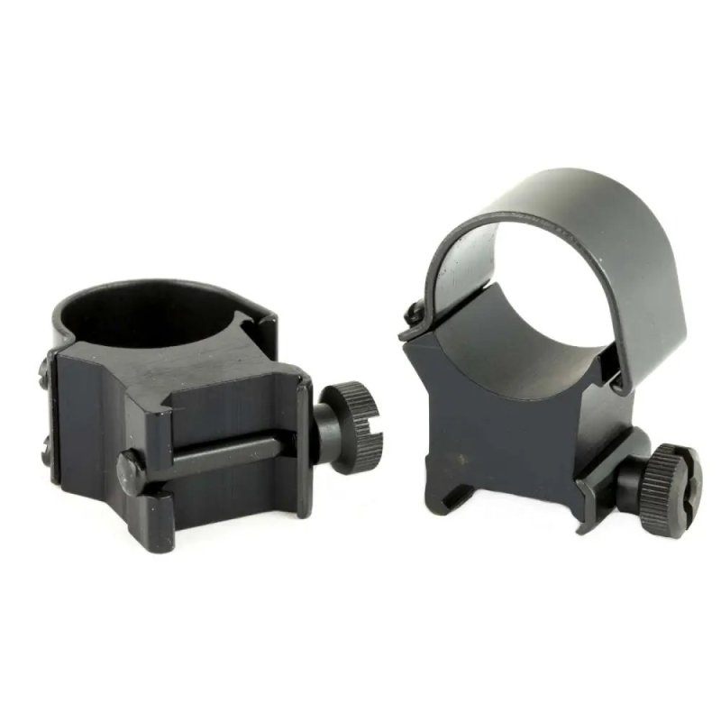 Weaver Mounts 49044 Top Mount Scope Ring Set Matte Black Aluminum 1" Tube Extra High Quick Detach