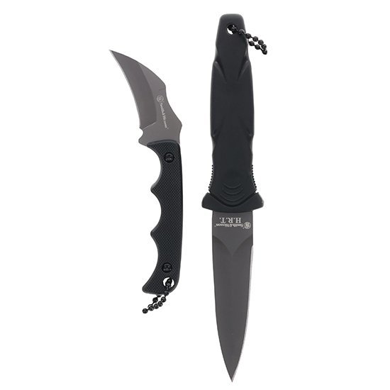 Smith & Wesson 1188453 Boot Knife 3.25in 3Cr Steel Black Rubber Handle