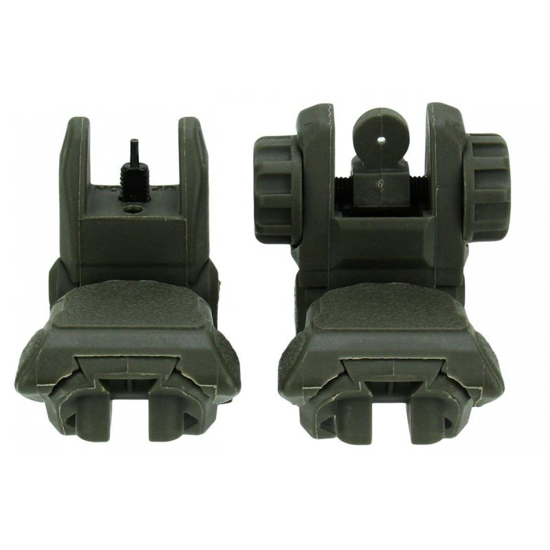 TacFire AR-15 45 Same Plane/Low Profile Pop Up Sights OD Green