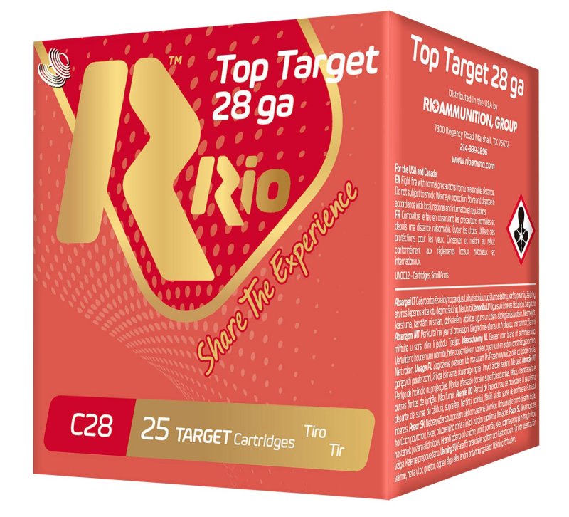 Rio RC289 Top Target 28 Gauge 2.75" 3/4 oz #9 Shot 25 Rounds