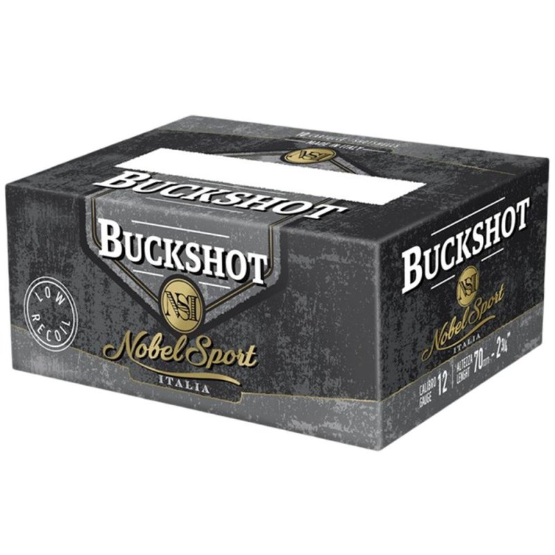 Noble Sport Buckshot Law Enforcement Shotshells 12ga 2-3/4 9 pellet 1200 fps #00 250/ct Case (25-10/ct Boxes)