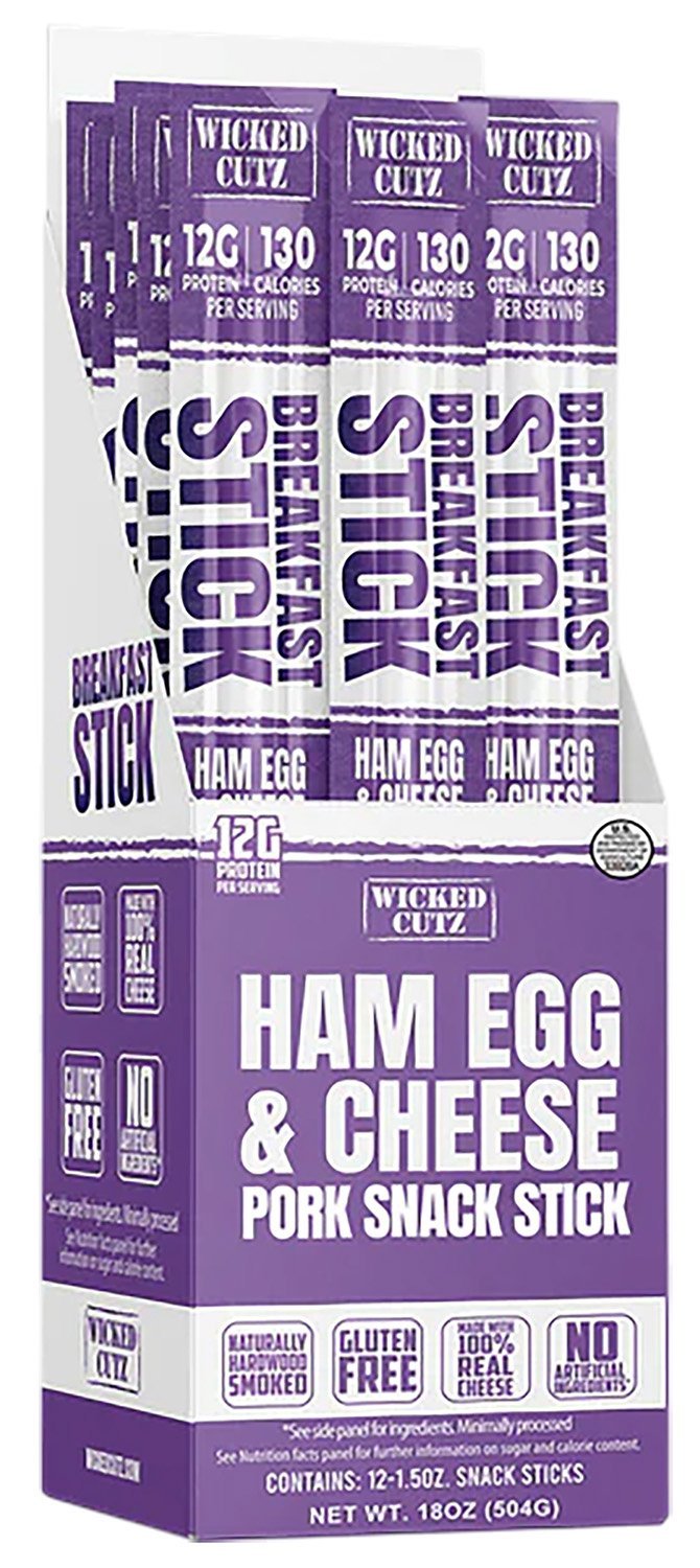 WICKED WCBR12HEC Ham Egg & Cheese Breakfast Sticks 12 Pack