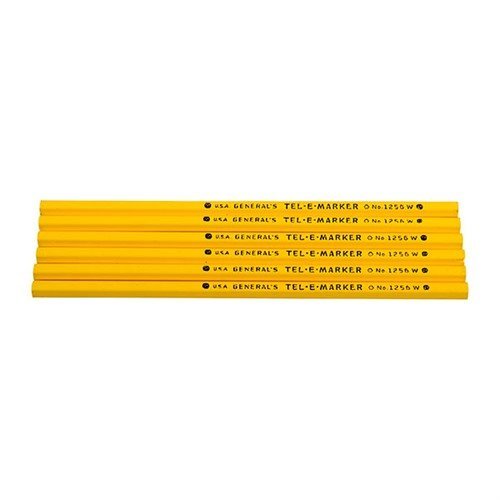 Brownells Mark-On Anything Pencils Yellow 6 Pack