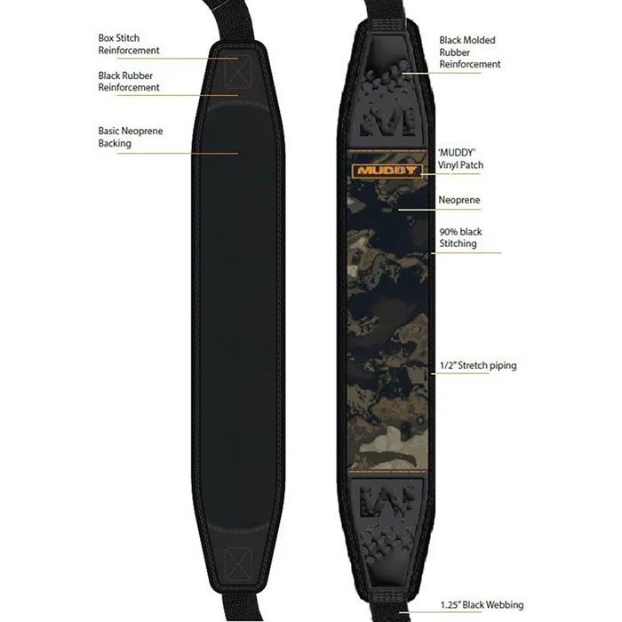 GSM Outdoors Pathfinder Adjustable Rifle Sling Veil Canyon Grey