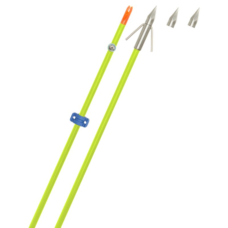 Fin-Finder Raider Pro Bowfishing Arrow Flo Green Big Head