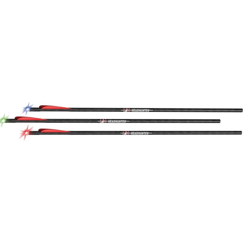20" Carbon Crossbow Arrows with Multicolor Strobing Light Nocks
